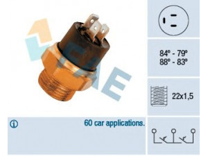 FAE 37810 temperatūros jungiklis, radiatoriaus ventiliatorius 
 Aušinimo sistema -> Siuntimo blokas, aušinimo skysčio temperatūra
60533503, 91.516.467, 95.630.939