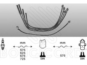 BOUGICORD 7218 uždegimo laido komplektas 
 Kibirkšties / kaitinamasis uždegimas -> Uždegimo laidai/jungtys
1063605, 6130542
