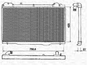 MAGNETI MARELLI 350213378000 radiatorius, variklio aušinimas 
 Aušinimo sistema -> Radiatorius/alyvos aušintuvas -> Radiatorius/dalys
6025306734, 6025312346, 7701041957