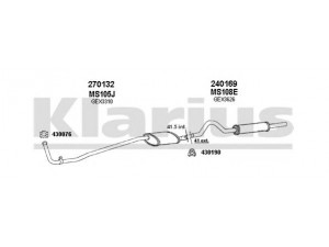 KLARIUS 120401E išmetimo sistema 
 Išmetimo sistema -> Išmetimo sistema, visa