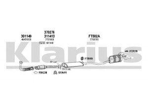 KLARIUS 330395U išmetimo sistema 
 Išmetimo sistema -> Išmetimo sistema, visa