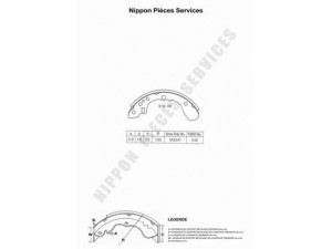 NPS M350A05 stabdžių trinkelių komplektas 
 Techninės priežiūros dalys -> Papildomas remontas
G03026310, G03026310A, G0302638Z