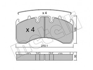 METELLI 22-0650-0 stabdžių trinkelių rinkinys, diskinis stabdys 
 Techninės priežiūros dalys -> Papildomas remontas
20568713, 20765963, 50 01 864 380