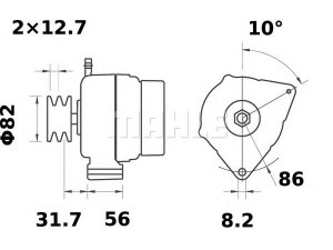 MAHLE ORIGINAL MG 349 kintamosios srovės generatorius
00 11 035 380, 11 035 380, 00 11 035 380