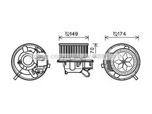 PRASCO VW8339 elektrovariklis, vidinis pūtiklis 
 Šildymas / vėdinimas -> Orpūtė/dalys
1K2820015F, 1K2820015G, 3C2820015E