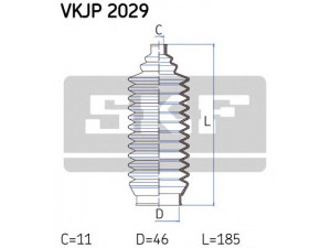 SKF VKJP 2029 gofruotoji membrana, vairavimas 
 Vairavimas -> Gofruotoji membrana/sandarinimai
MB350581, MB501711, MR369122