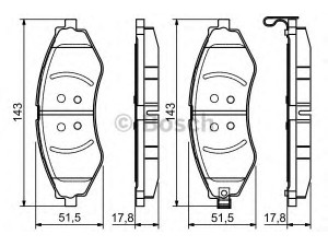 BOSCH 0 986 495 116 stabdžių trinkelių rinkinys, diskinis stabdys 
 Techninės priežiūros dalys -> Papildomas remontas
96405129