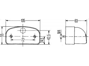 HELLA 2KA 001 386-497 Valstybinio numerio apšvietimas