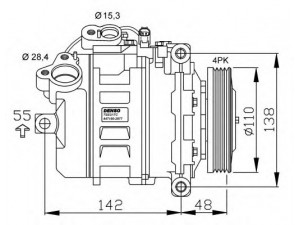 NRF 32531G kompresorius, oro kondicionierius 
 Oro kondicionavimas -> Kompresorius/dalys
64526950152, 6950152