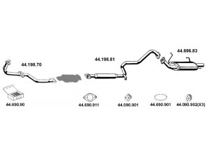 EBERSPÄCHER 442066 išmetimo sistema 
 Išmetimo sistema -> Išmetimo sistema, visa