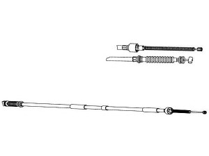 CEF OP02212 trosas, stovėjimo stabdys 
 Stabdžių sistema -> Valdymo svirtys/trosai
522604, 522617, 91143456, 91144425