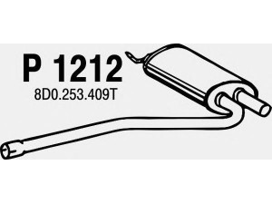 FENNO P1212 vidurinis duslintuvas 
 Išmetimo sistema -> Duslintuvas
8D0253409AA, 8D0253409T