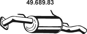 EBERSPÄCHER 49.698.83 galinis duslintuvas 
 Išmetimo sistema -> Duslintuvas
B3D-40-100A, B3D7-40-100A