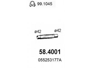 ASSO 58.4001 išleidimo kolektorius 
 Išmetimo sistema -> Išmetimo vamzdžiai
055253177A, 055253177B, 871253177