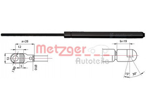 METZGER 2110388 dujinė spyruoklė, bagažinė 
 Priedai -> Bagažinė/pakrovimo skyrius
251 829 331B, 251 829 332