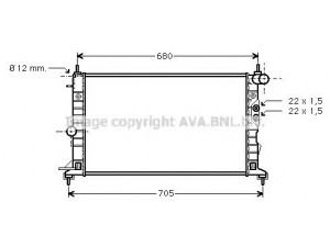 AVA QUALITY COOLING OL2244 radiatorius, variklio aušinimas 
 Aušinimo sistema -> Radiatorius/alyvos aušintuvas -> Radiatorius/dalys
1300185, 52479098