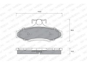 WEEN 151-1189 stabdžių trinkelių rinkinys, diskinis stabdys 
 Techninės priežiūros dalys -> Papildomas remontas
AW346513, 96245179, 96253368, AW346513