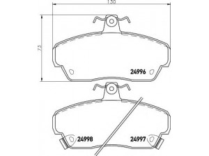 HELLA 8DB 355 015-281 stabdžių trinkelių rinkinys, diskinis stabdys 
 Techninės priežiūros dalys -> Papildomas remontas
GBP90321