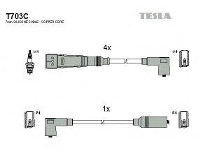 TESLA T703C uždegimo laido komplektas 
 Kibirkšties / kaitinamasis uždegimas -> Uždegimo laidai/jungtys
803998031