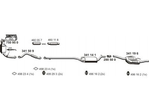 ERNST 030236 išmetimo sistema 
 Išmetimo sistema -> Išmetimo sistema, visa