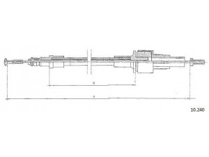 CABOR 10.240 sankabos trosas 
 Dviratė transporto priemonės -> Kabeliai ir tachometro velenaai -> Sankabos trosas
6046205, 6066678, 6109041
