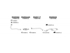 VENEPORTE 550071 išmetimo sistema 
 Išmetimo sistema -> Išmetimo sistema, visa