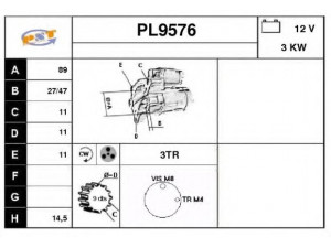 SNRA PL9576 starteris
01180928