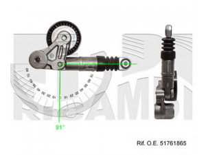 KM International FI18280 diržo įtempiklis, V formos rumbuotas diržas 
 Diržinė pavara -> V formos rumbuotas diržas/komplektas -> Dirželio įtempiklis (įtempimo blokas)
51761865, 51817373, 55193364, 55213692