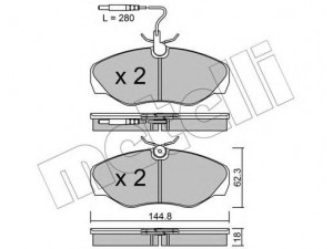 METELLI 22-0338-1 stabdžių trinkelių rinkinys, diskinis stabdys 
 Techninės priežiūros dalys -> Papildomas remontas
60 25 370 851