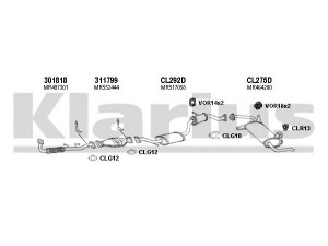 KLARIUS 210198U išmetimo sistema 
 Išmetimo sistema -> Išmetimo sistema, visa