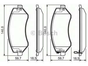 BOSCH 0 986 495 117 stabdžių trinkelių rinkinys, diskinis stabdys 
 Techninės priežiūros dalys -> Papildomas remontas
05019 984AA, 05096 349AA, 5019 984AA