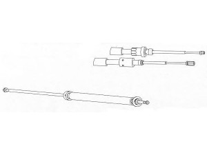 CEF CT02176 trosas, stovėjimo stabdys 
 Stabdžių sistema -> Valdymo svirtys/trosai
4745W3, 474615, 4745W3, 474615