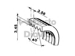 WEBASTO 82D013539A paskirstymo diržas