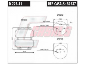 CASALS B2537 dėklas, pneumatinė pakaba
