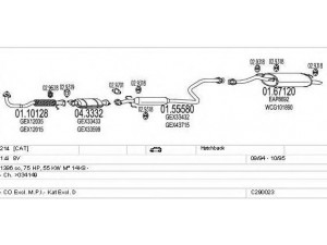 MTS C290023003464 išmetimo sistema 
 Išmetimo sistema -> Išmetimo sistema, visa