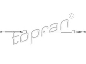 TOPRAN 722 075 trosas, stovėjimo stabdys 
 Stabdžių sistema -> Valdymo svirtys/trosai
4745 T9, 4746 30, 4745 T9, 4746 30