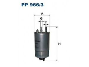 FILTRON PP966/3 kuro filtras 
 Techninės priežiūros dalys -> Papildomas remontas
1606384980, 1901A3, 77363657, 1729 042