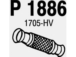 FENNO P1886 išleidimo kolektorius 
 Išmetimo sistema -> Išmetimo vamzdžiai
1705-HV