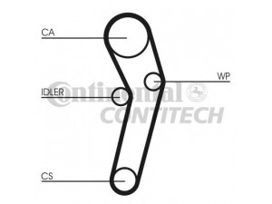 CONTITECH CT631 paskirstymo diržas 
 Techninės priežiūros dalys -> Papildomas remontas
MD009277, MD009666, MD009667, MD113561