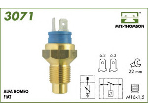 MTE-THOMSON 3071 siuntimo blokas, aušinimo skysčio temperatūra 
 Elektros įranga -> Jutikliai
60806378, 60811250, 7762300, 60809521