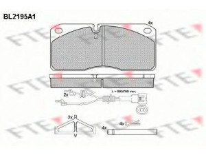FTE BL2195A1 stabdžių trinkelių rinkinys, diskinis stabdys 
 Techninės priežiūros dalys -> Papildomas remontas
5001 014 704