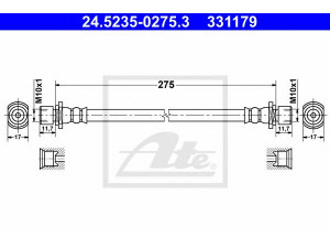ATE 24.5235-0275.3 stabdžių žarnelė 
 Stabdžių sistema -> Stabdžių žarnelės
90080-94029, 90947-02809