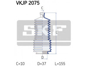 SKF VKJP 2075 gofruotoji membrana, vairavimas 
 Vairavimas -> Gofruotoji membrana/sandarinimai
406609
