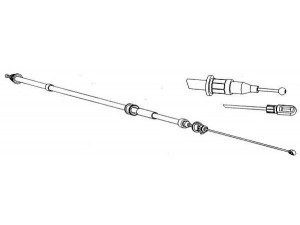 KAWE SA02114 trosas, stovėjimo stabdys 
 Stabdžių sistema -> Valdymo svirtys/trosai
4241329