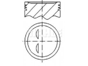 METAL LEVE P1974 0.60 stūmoklis 
 Variklis -> Cilindrai/stūmokliai