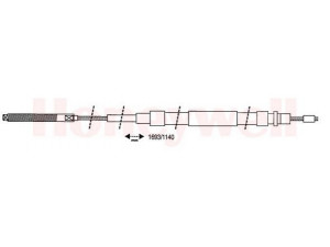 BENDIX 432926B trosas, stovėjimo stabdys 
 Stabdžių sistema -> Valdymo svirtys/trosai
34411165021