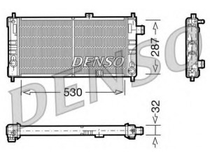 DENSO DRM20064 radiatorius, variklio aušinimas 
 Aušinimo sistema -> Radiatorius/alyvos aušintuvas -> Radiatorius/dalys
1302181, 1302189, 1302196, 1302181