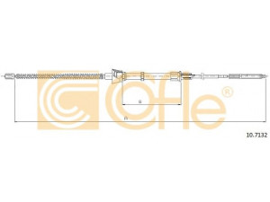 COFLE 10.7132 trosas, stovėjimo stabdys 
 Stabdžių sistema -> Valdymo svirtys/trosai
6N0609721F, 6N0609721J