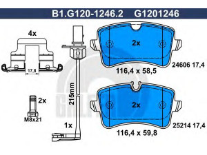 GALFER B1.G120-1246.2 stabdžių trinkelių rinkinys, diskinis stabdys 
 Techninės priežiūros dalys -> Papildomas remontas
4G0 698 451