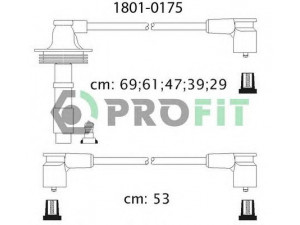 PROFIT 1801-0175 uždegimo laido komplektas 
 Kibirkšties / kaitinamasis uždegimas -> Uždegimo laidai/jungtys
7431335874, 7439135700, 13358742